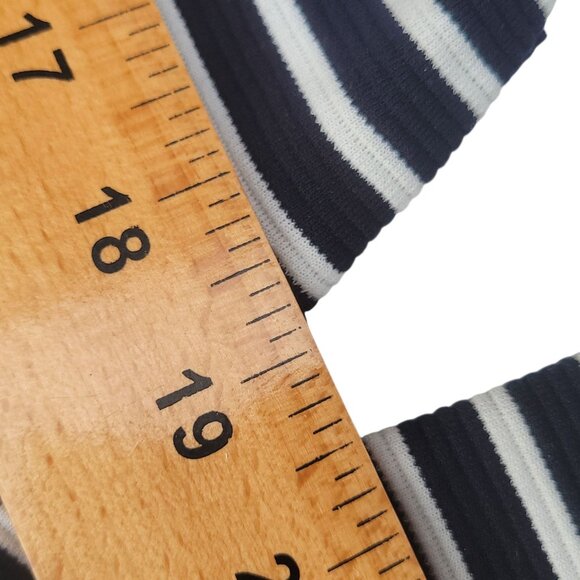 Cabi Womens Striped Double-Breasted Coat Blue White Nauticle Preppy - Picture 11 of 16